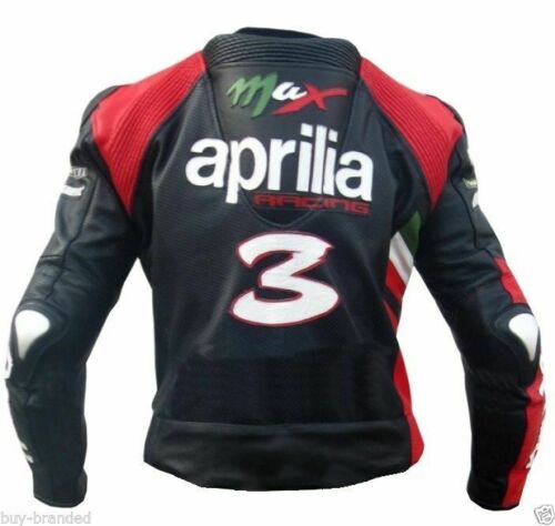 APRILIA RED MOTORCYCLE LEATHER RACING JACKET