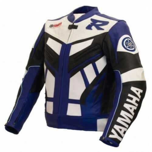 R MOTORCYCLE BLUE LEATHER RACING JACKET