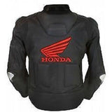 Honda Motorcycle Red Leather Jacket back by speedystar