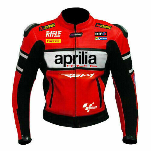 APRILIA RSV4 MOTORCYCLE LEATHER RACING JACKET