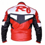 YAMAHA R6 RED MOTORCYCLE LEATHER RACING JACKET