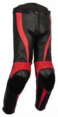 MEN MOTORCYCLE RED AND BLACK CE ARMOR PANTS