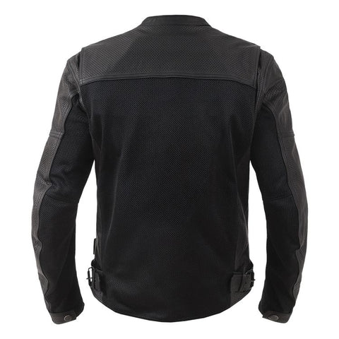 Motorcycle Leather and Mesh Black Racing Jacket | SPEEDYSTAR XXXXL
