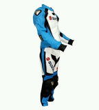 SUZUKI BLUE MOTORCYCLE LEATHER RACING SUIT CE RATED